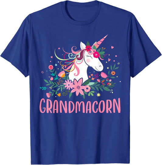 Grandmacorn Unicorn Grandma T-Shirt - T-Shirt | Royal