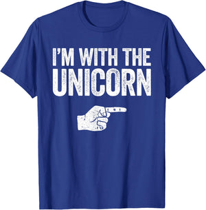 I'm With The Unicorn Matching Unicorn Costume Shirt T-Shirt - T-Shirt | Royal
