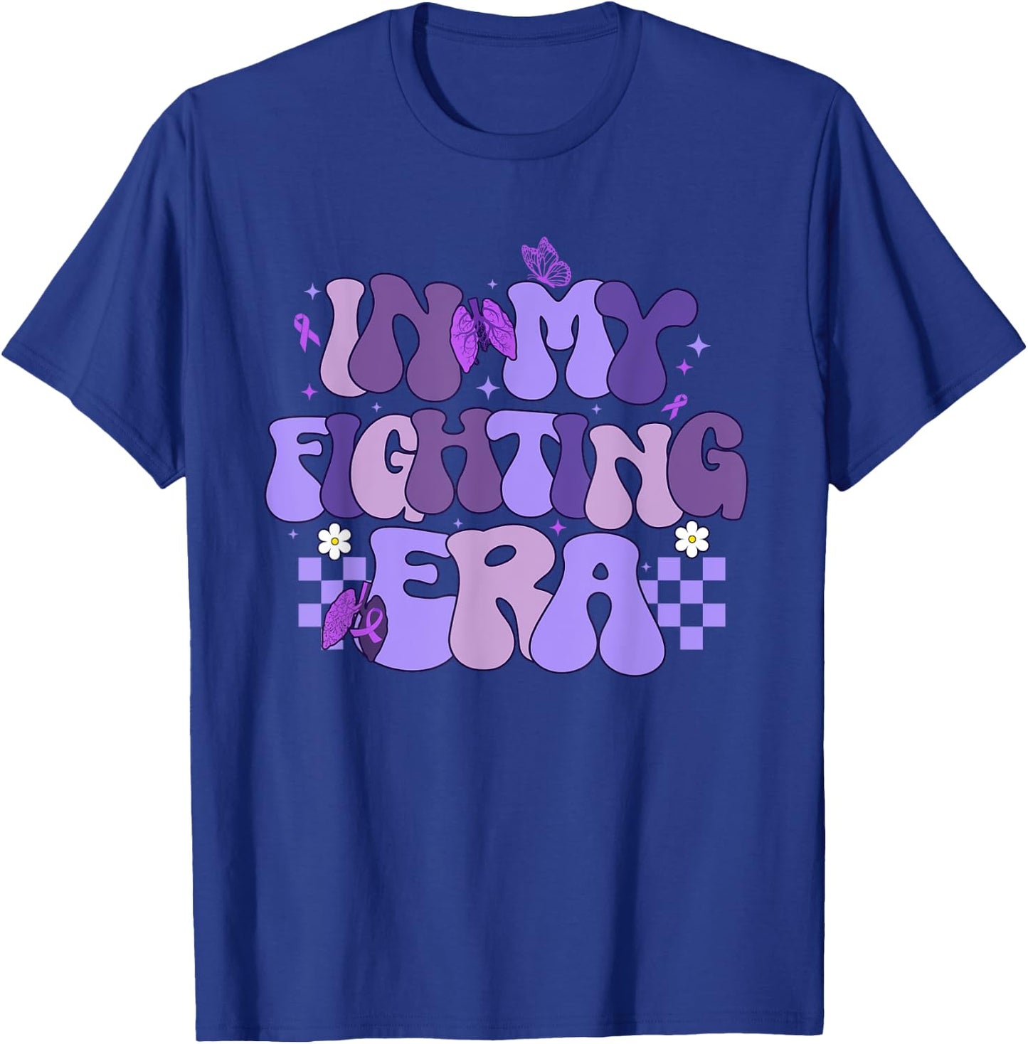 In My Fighting Era Cystic Fibrosis Awareness Month T-Shirt - T-Shirt | Royal