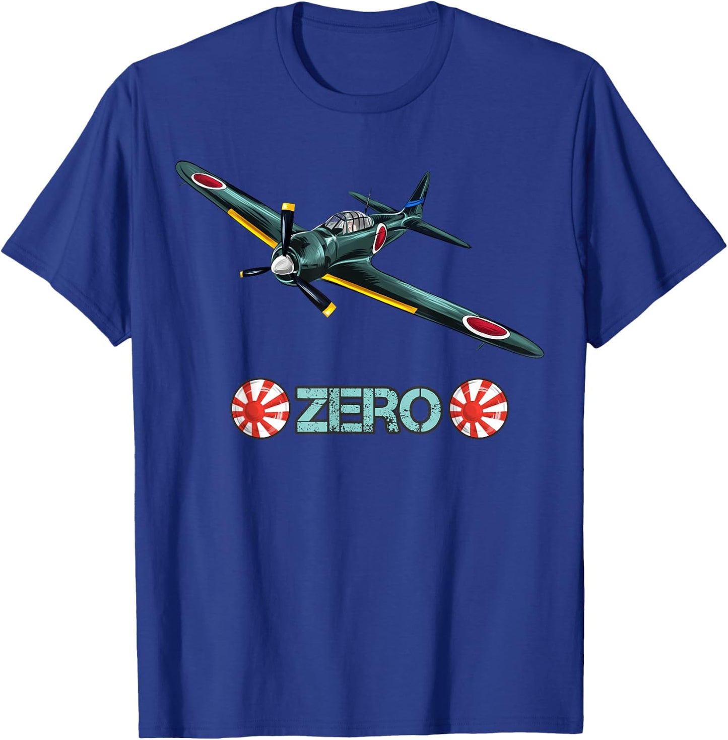 World War 2 Japanese Fighter Plane Zero T-Shirt - T-Shirt | Royal