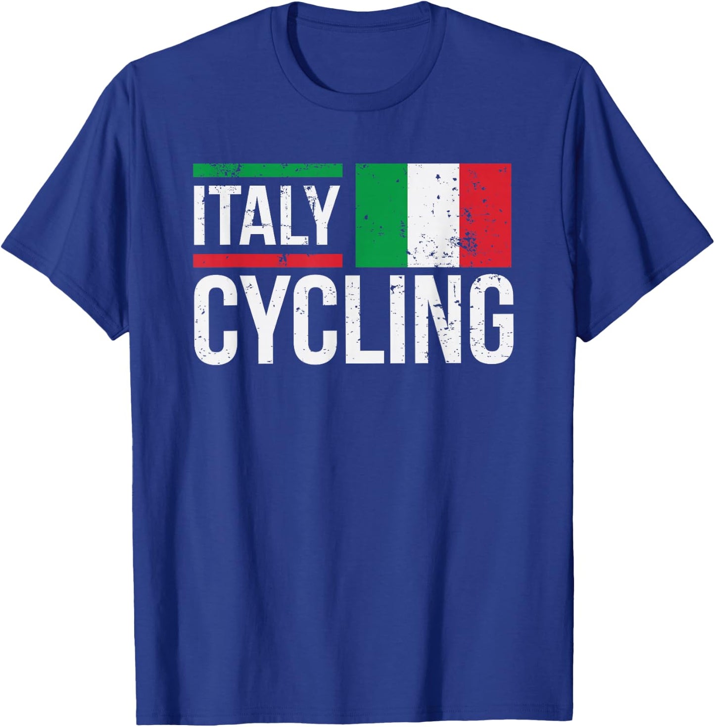 Italy Cycling Cyclist Bike Riding Racing Italian Flag T-Shirt - T-Shirt | Royal