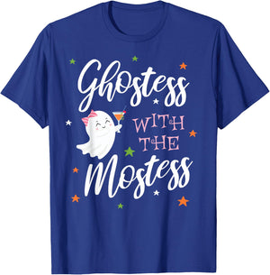 Halloween Party Ghost Ghostess with Mostess T-Shirt - T-Shirt | Royal