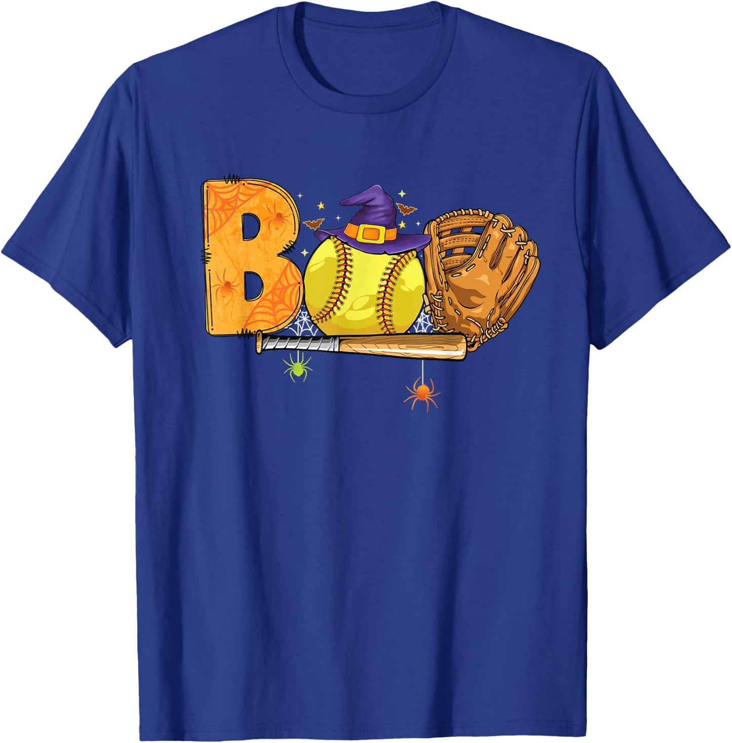 Boo softball Player Catcher Pitcher funny Halloween costume T-Shirt - T-Shirt | Royal