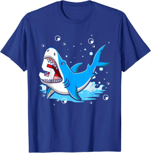 Kids Shark 5th Birthday Boys Funny Shark 5 yrs Old Birthday T-Shirt - T-Shirt | Royal