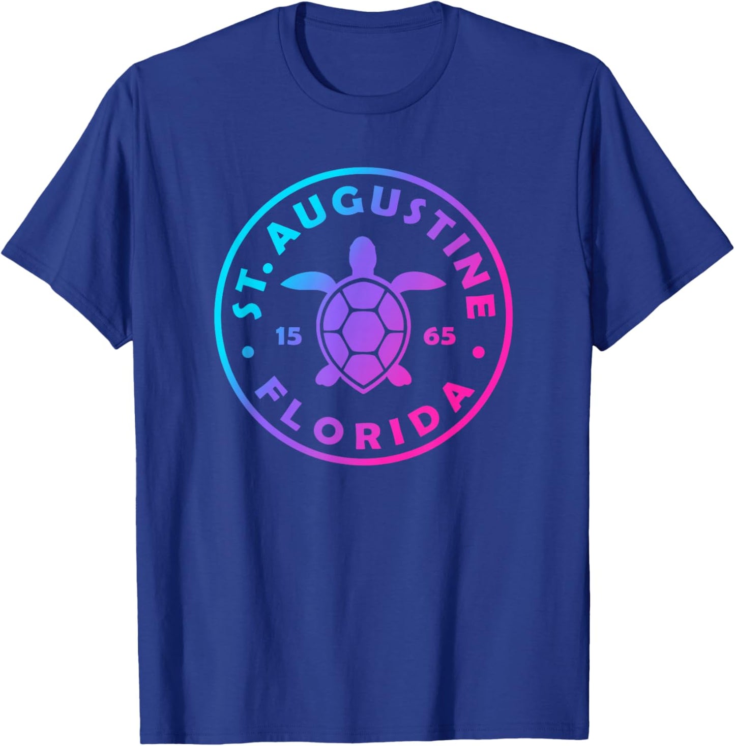 St. Augustine Florida Sea Turtle Tie Dye Beach Vacation T-Shirt - T-Shirt | Royal