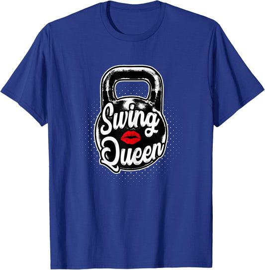Kettlebell Swing Queen Gym Training T-Shirt - T-Shirt | Royal