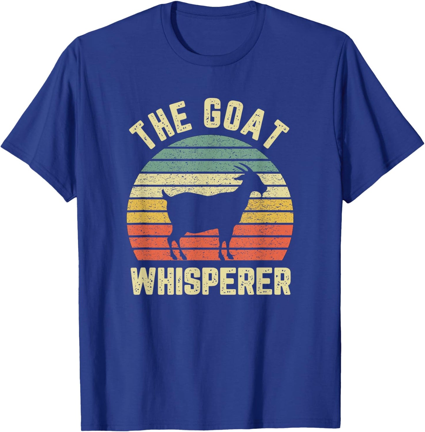 Goat Whisperer Shirt Funny Retro Vintage Goat Lover Farmer T-Shirt - T-Shirt | Royal