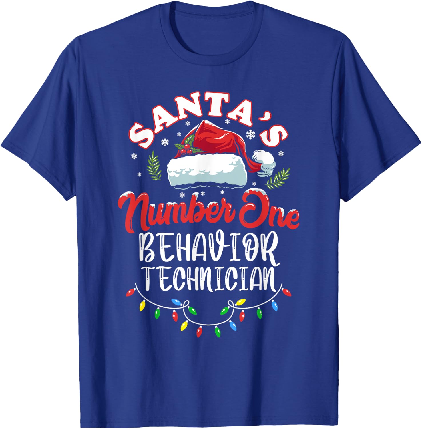 Behavior Tech Christmas Gift ABA RBT Behavior Technician T-Shirt - T-Shirt | Royal