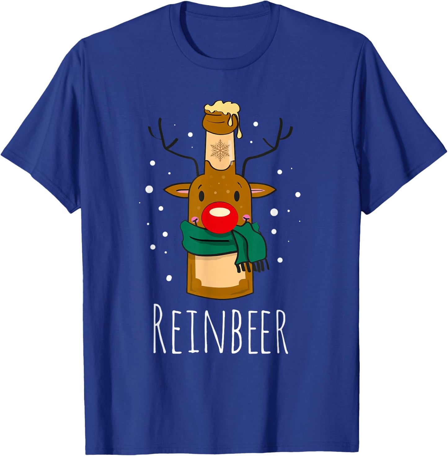 REINBEER Funny Reindeer Beer Christmas Celebrations Drink T-Shirt - T-Shirt | Royal