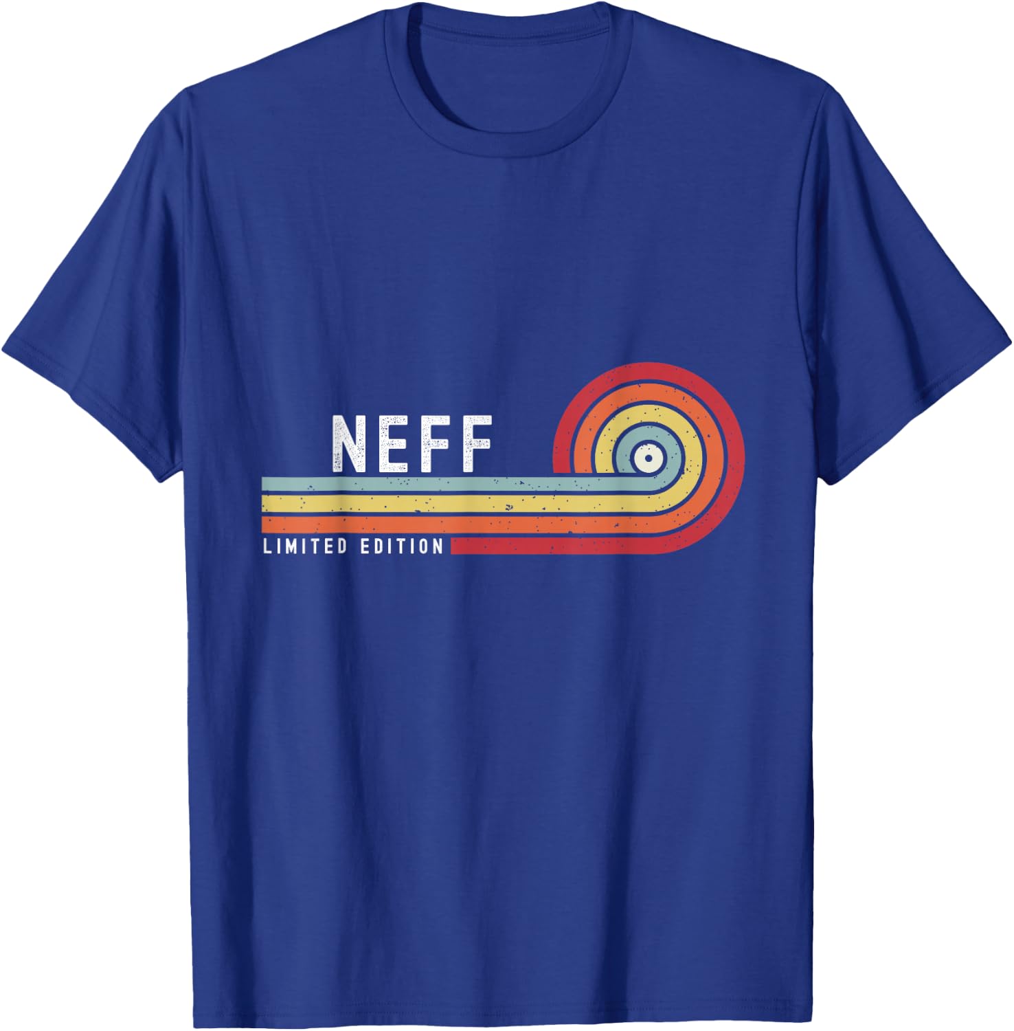 NEFF Proud Family Retro Sunset Last Name Surname T-Shirt - T-Shirt | Royal