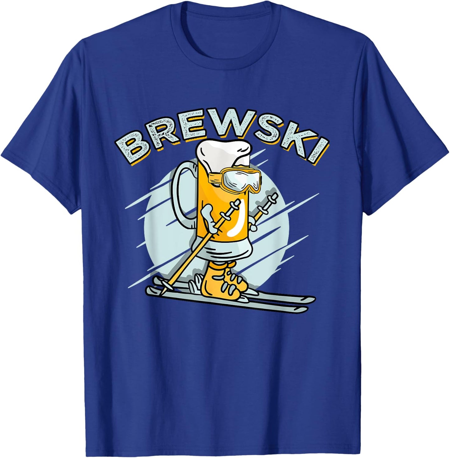 Brewski - Skiing Beer for Winter Sport T-Shirt - T-Shirt | Royal