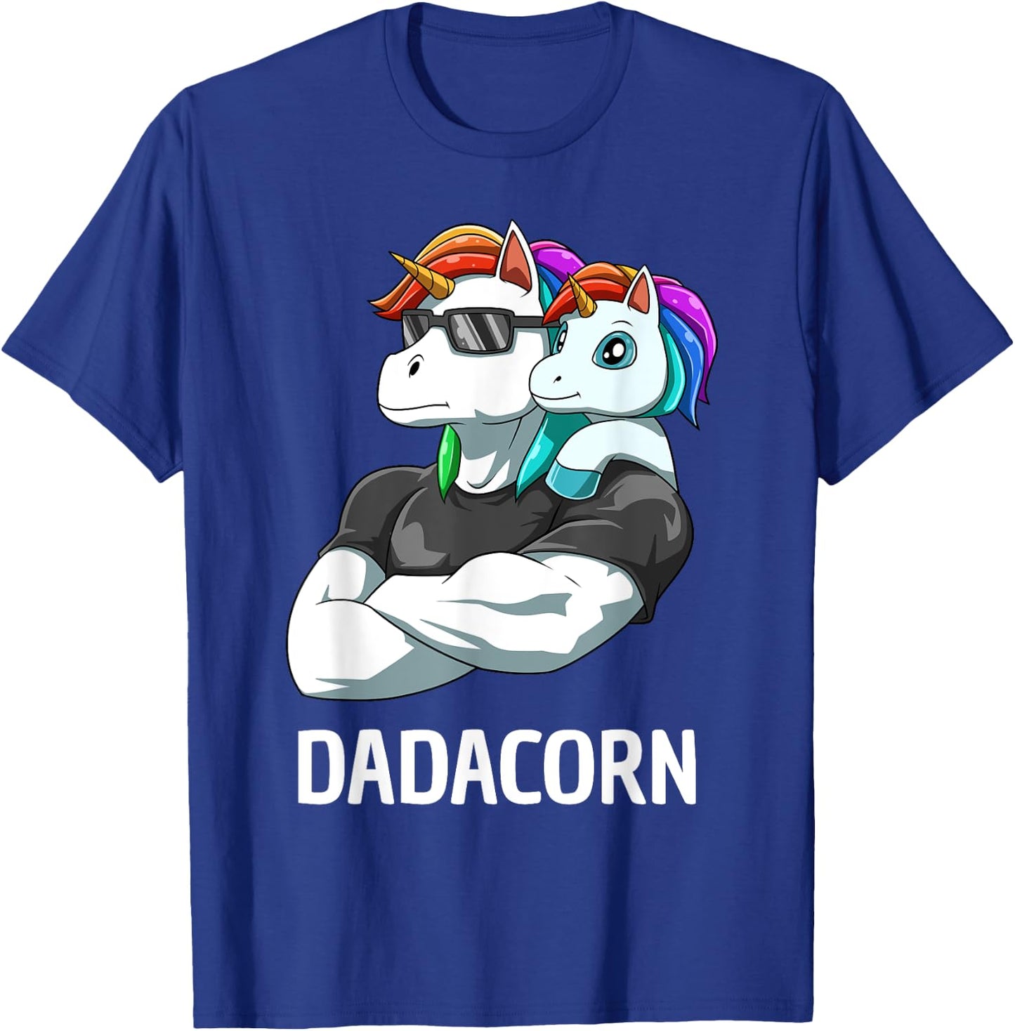 Dadacorn - Father Daughter Unicorns T-Shirt - T-Shirt | Royal