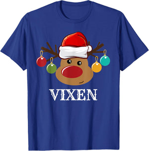 Santa Reindeer Vixen Xmas Group Costume T-Shirt - T-Shirt | Royal