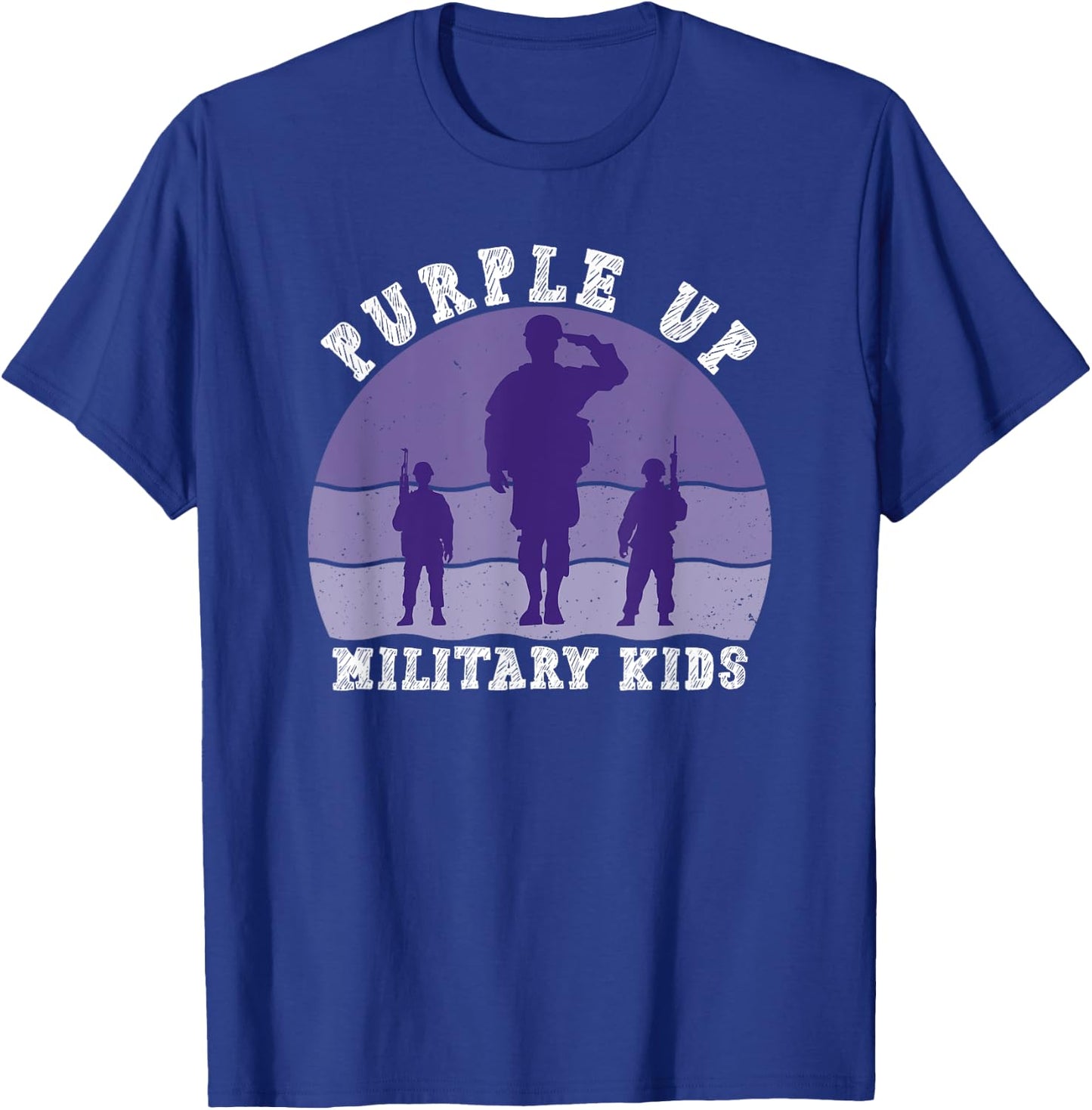 Purple Up For Military Kids Military Child Month Men Women T-Shirt - T-Shirt | Royal