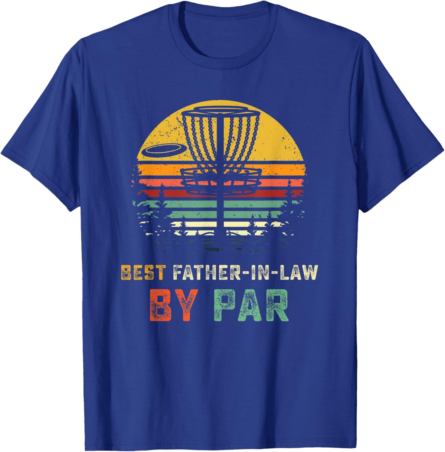 Best Father In Law Disc Golf Gift Golfer Golfing Frisbees T-Shirt - T-Shirt | Royal