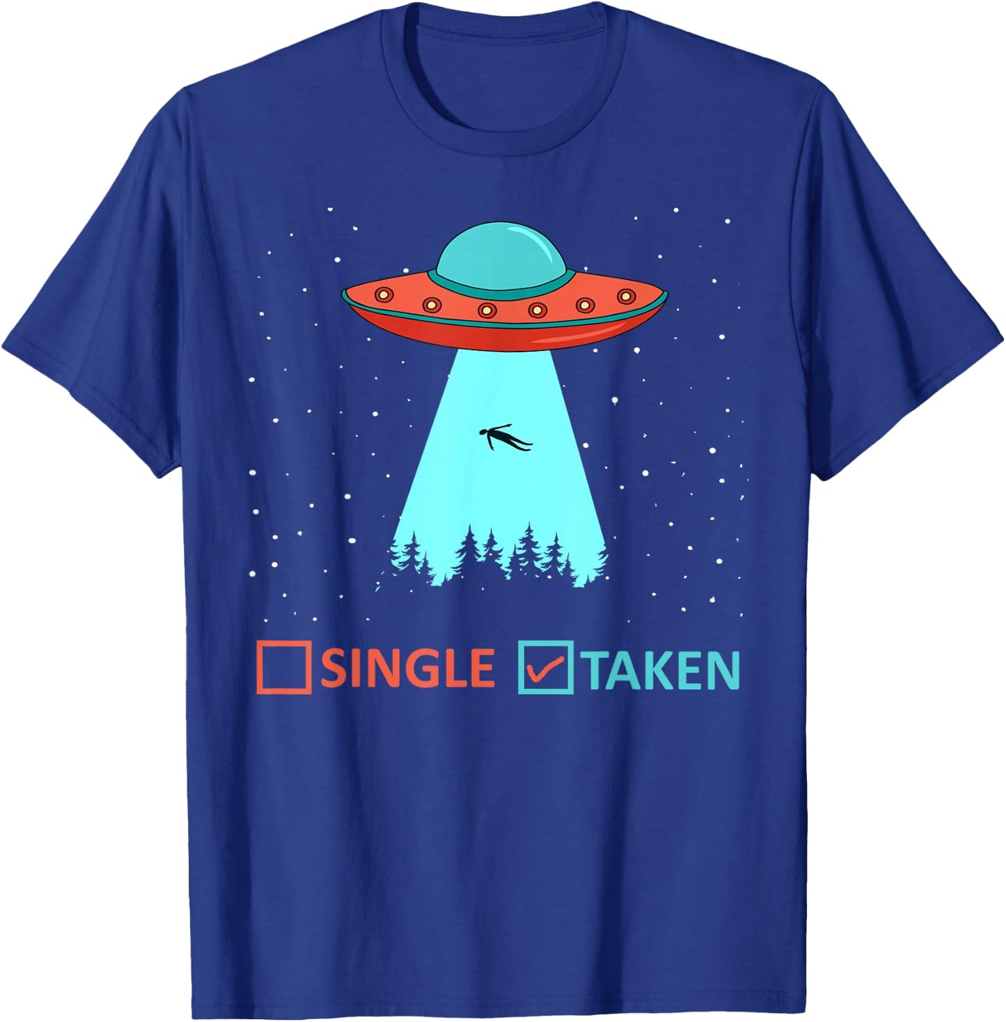 Alien Space Spaceship Space UFO Funny Alien T-Shirt - T-Shirt | Royal