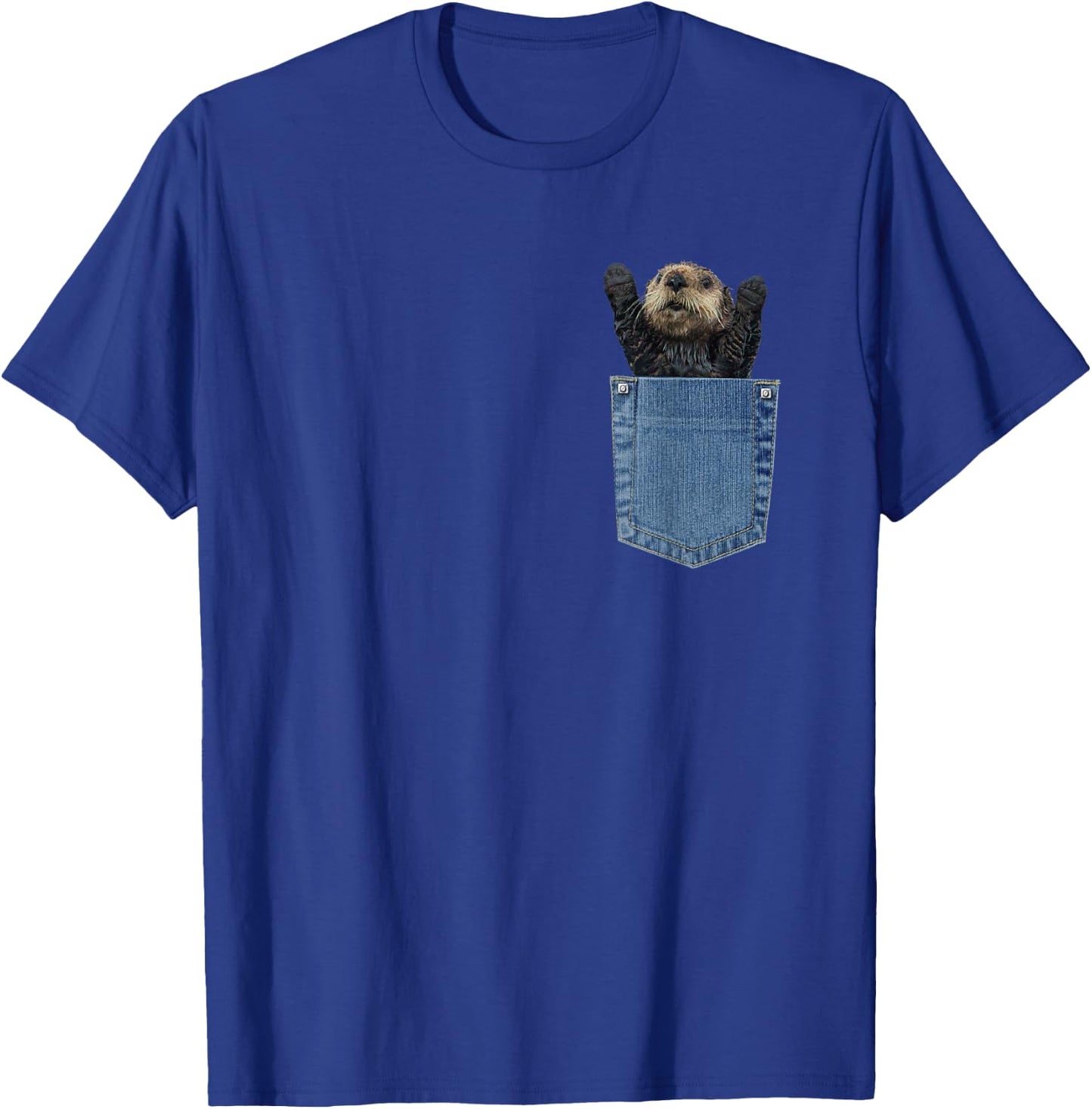 Otter Shirts Funny Adorable Sea Otter in Pocket Otter T-Shirt - T-Shirt | Royal