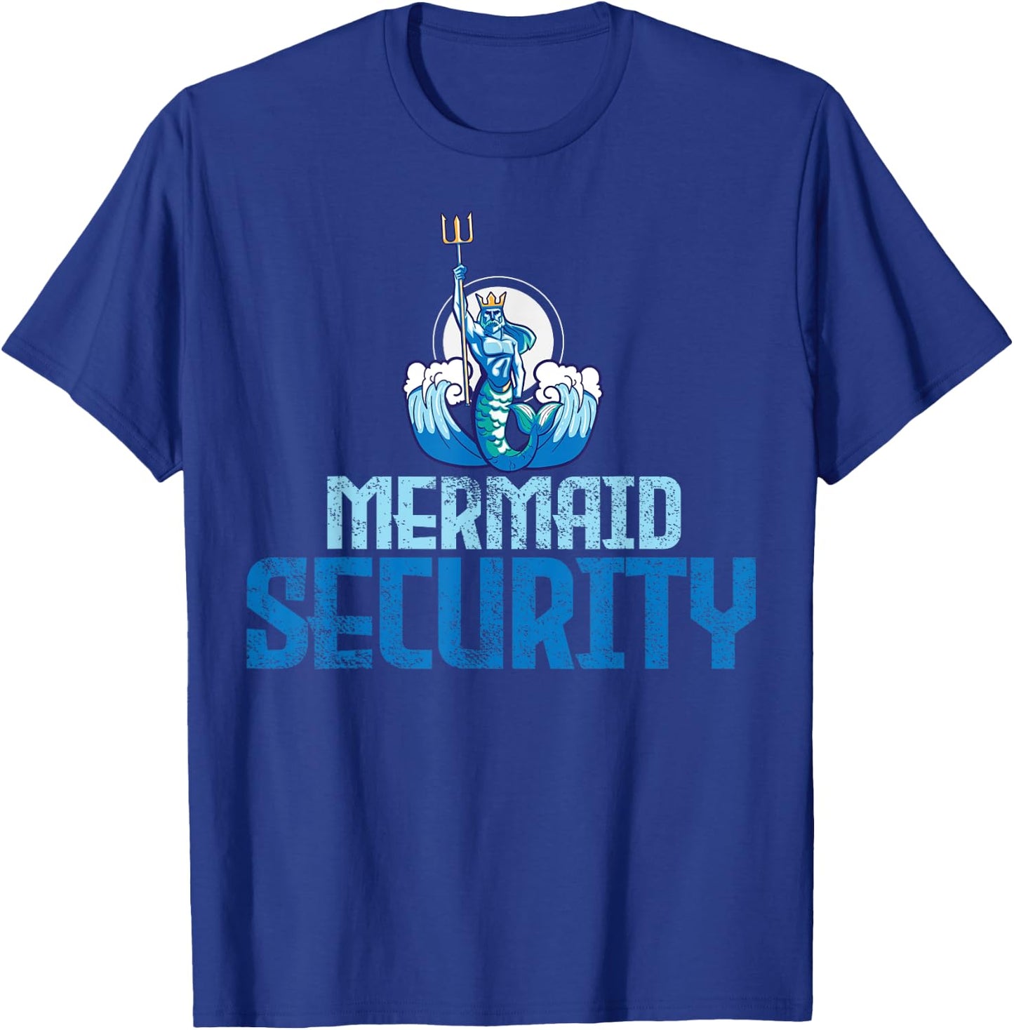 Mermaid Security Trident Gift T-Shirt - T-Shirt | Royal