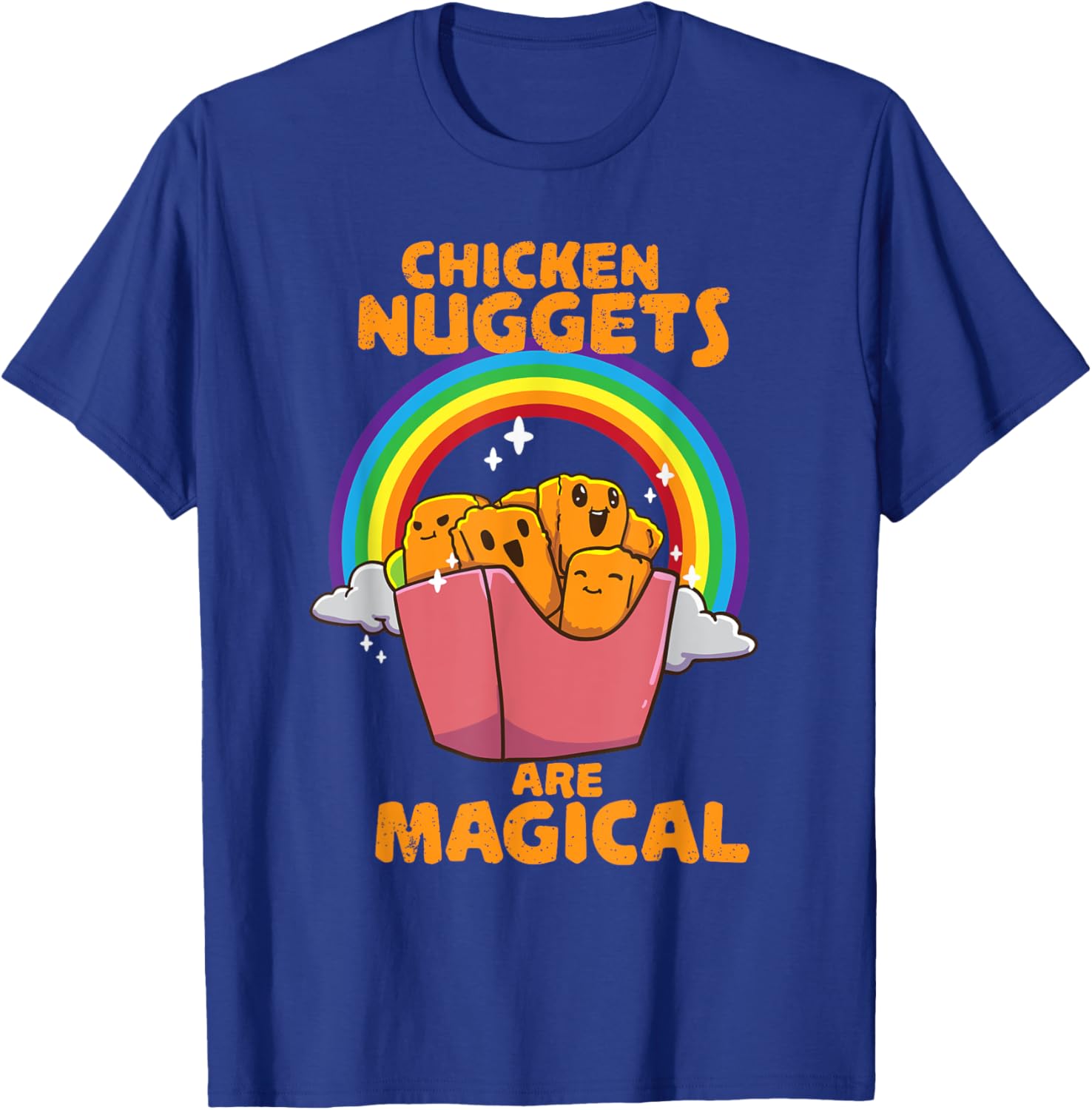 Nug Life Chicken Nugget Nug Lover Eating Nuggets Fun Design T-Shirt - T-Shirt | Royal