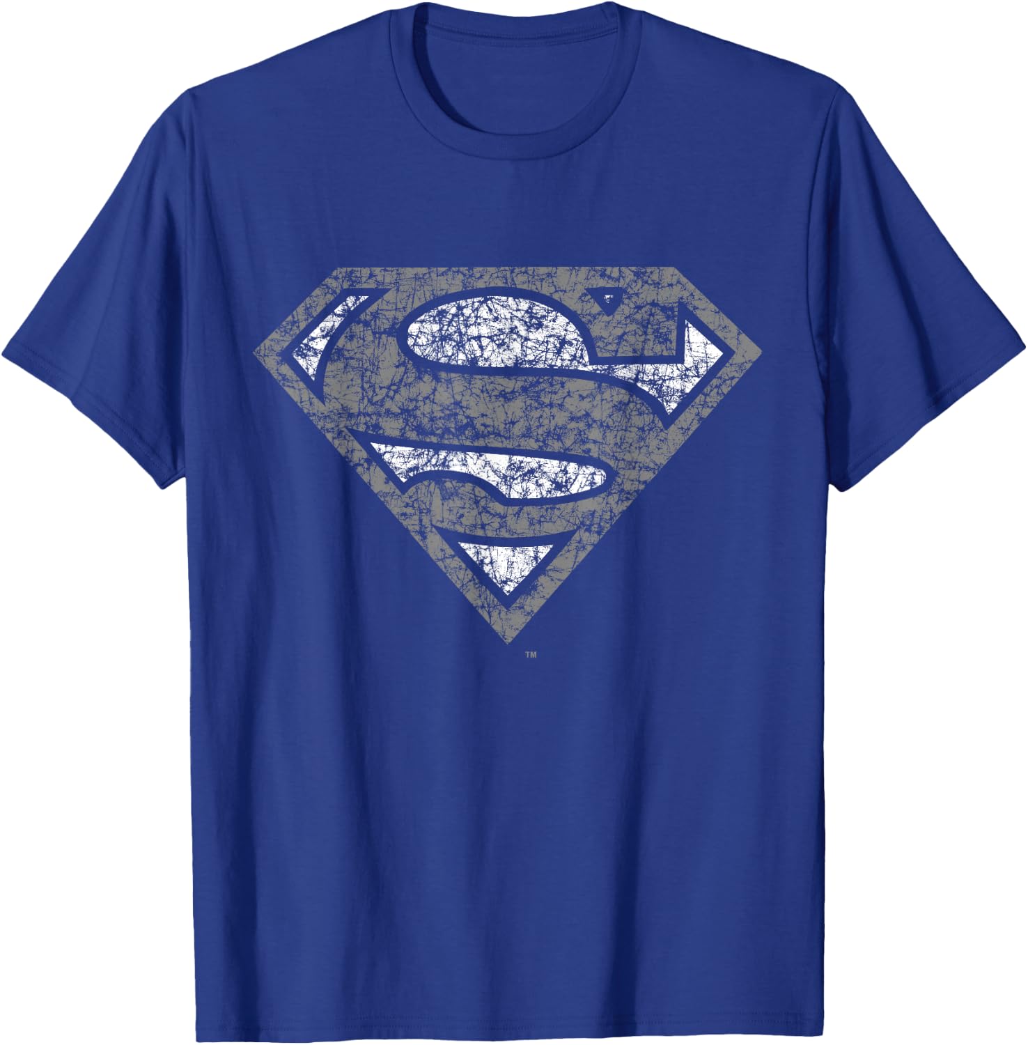 DC Superman Logo Distressed T-Shirt - T-Shirt | Royal