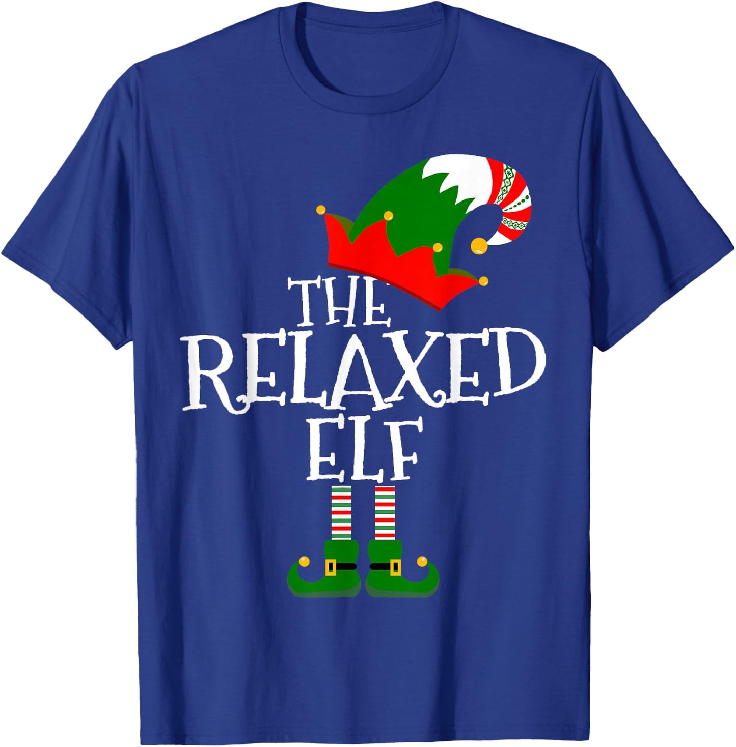 Funny The Relaxed Elf Matching Family Group Gift Christmas T-Shirt - T-Shirt | Royal