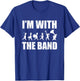 I'm With The Band Vintage Silhouette Marching Band Concert T-Shirt - T-Shirt | Royal