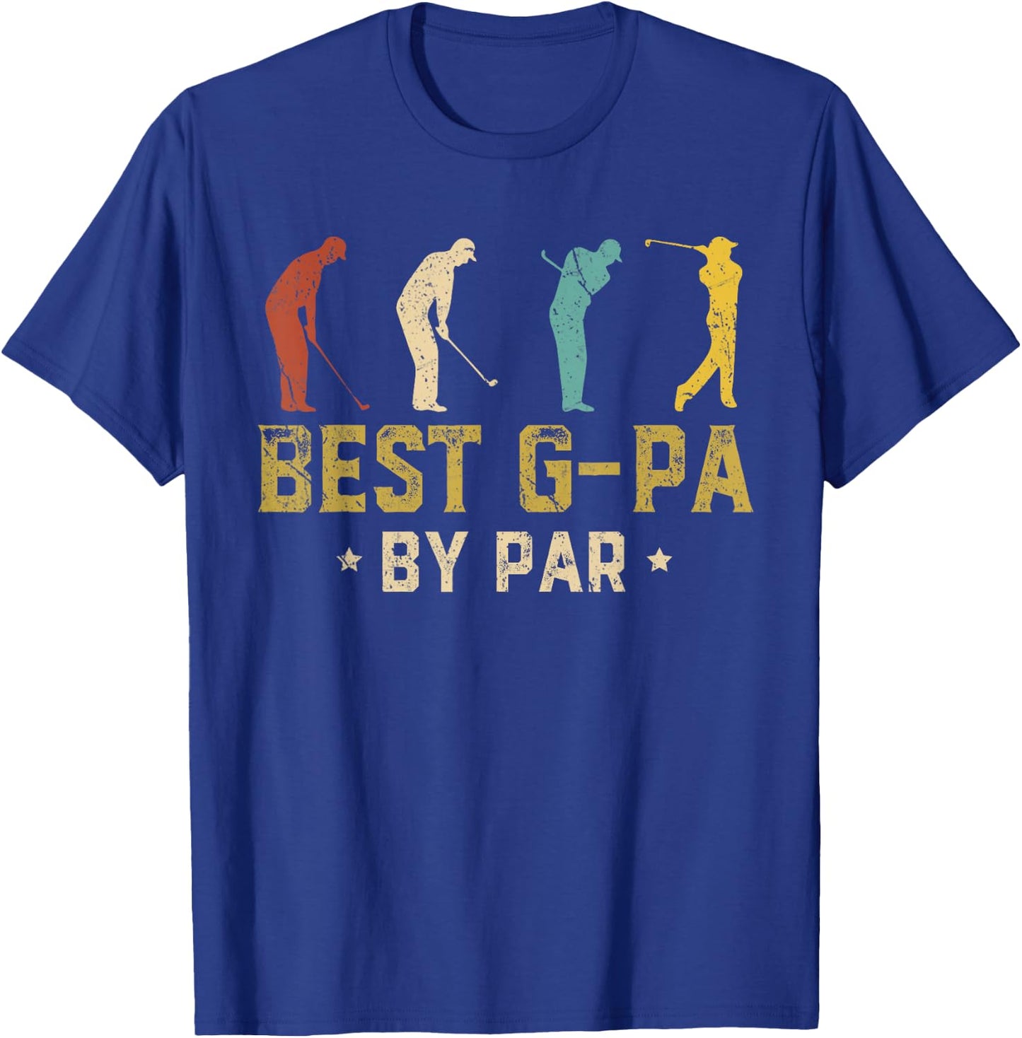 Funny Best G-Pa By Par Father's Day Gifts Golf T-Shirt - T-Shirt | Royal