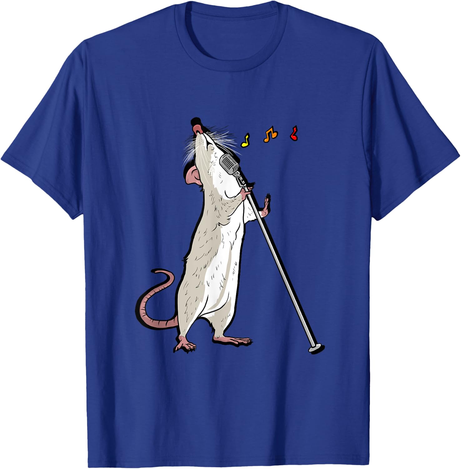 White singing rat Gift rodents and rat friends T-Shirt - T-Shirt | Royal