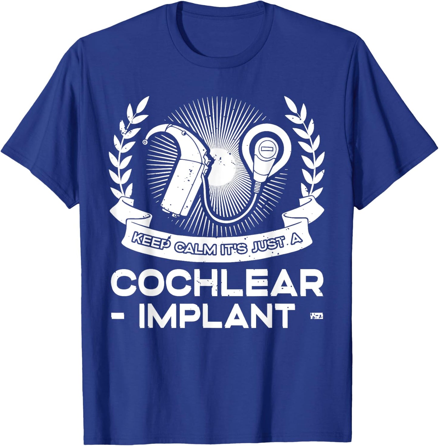 Cochlear Implant Heairing Aid Sound Device T-Shirt - T-Shirt | Royal