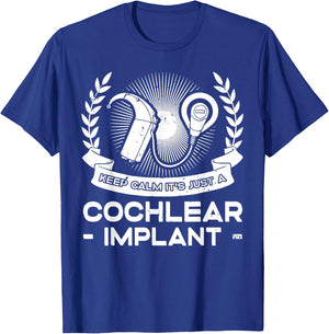 Cochlear Implant Heairing Aid Sound Device T-Shirt - T-Shirt | Royal