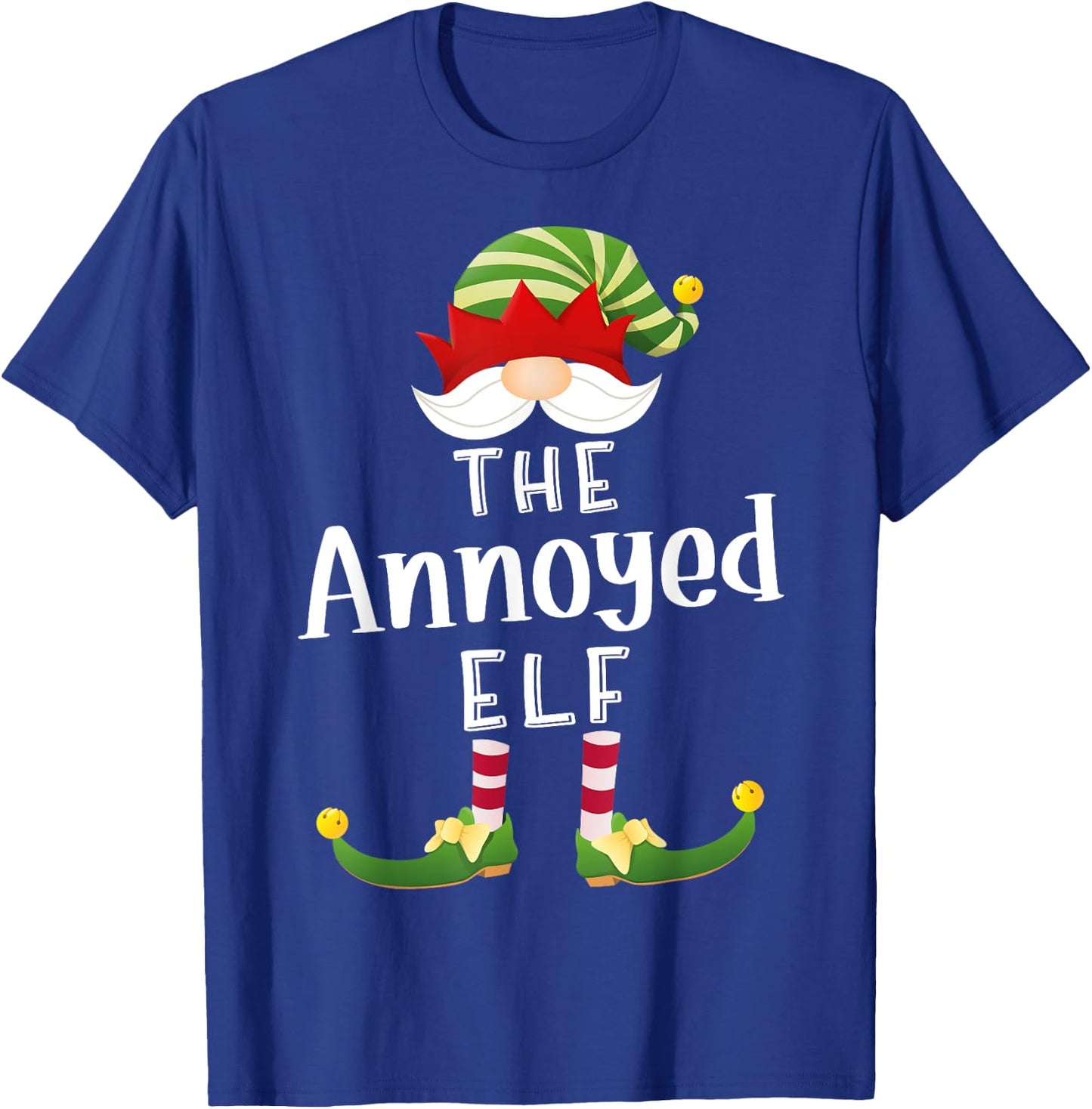 Annoyed Elf Group Christmas Funny Pajama Party T-Shirt - T-Shirt | Royal