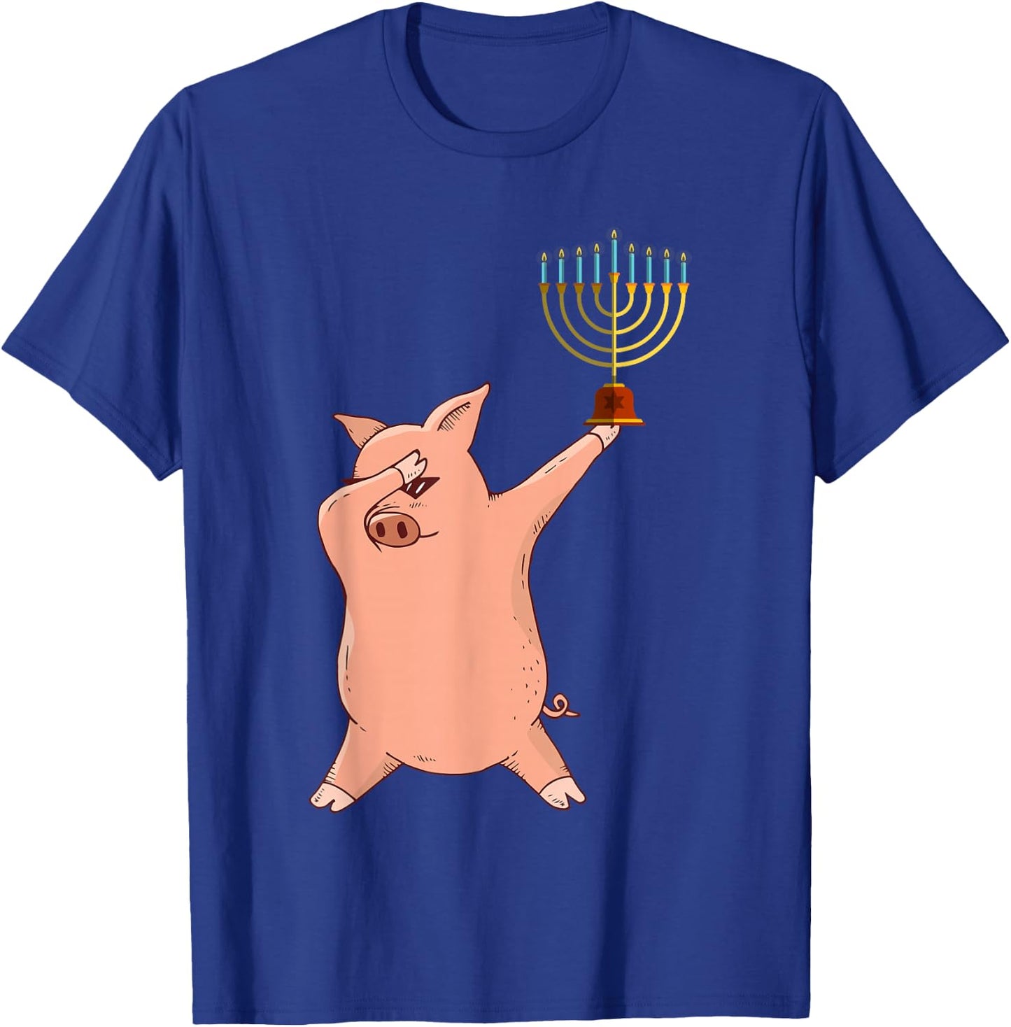 Dabbing Pig Hanukkah T-Shirt - T-Shirt | Royal