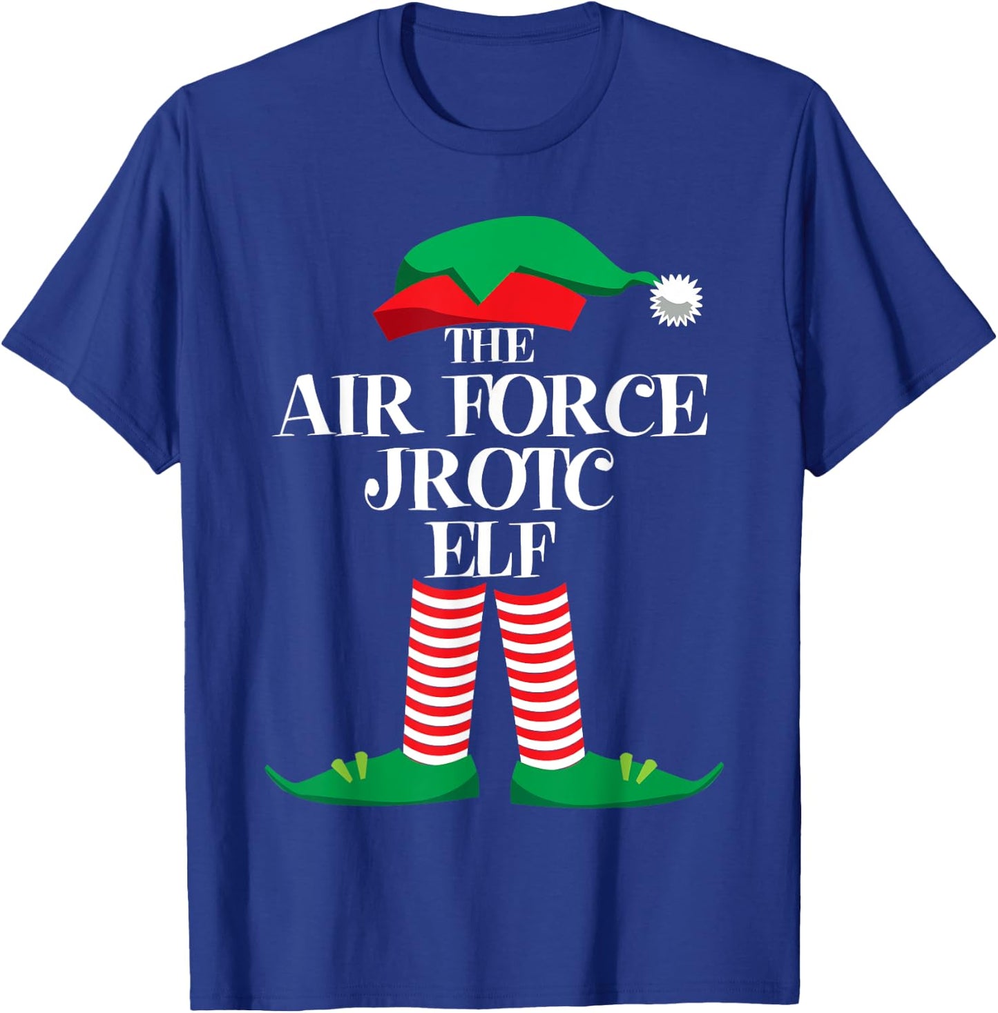 Air Force JROTC Elf Matching Group Family Christmas Pajama T-Shirt - T-Shirt | Royal