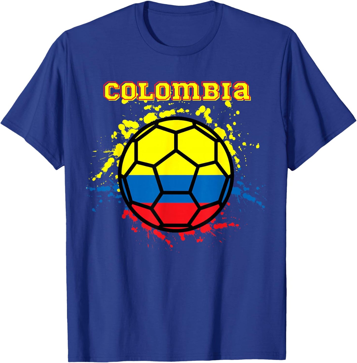 Colombia Soccer Colombian Flag Futbol Fan Jersey T-Shirt - T-Shirt | Royal