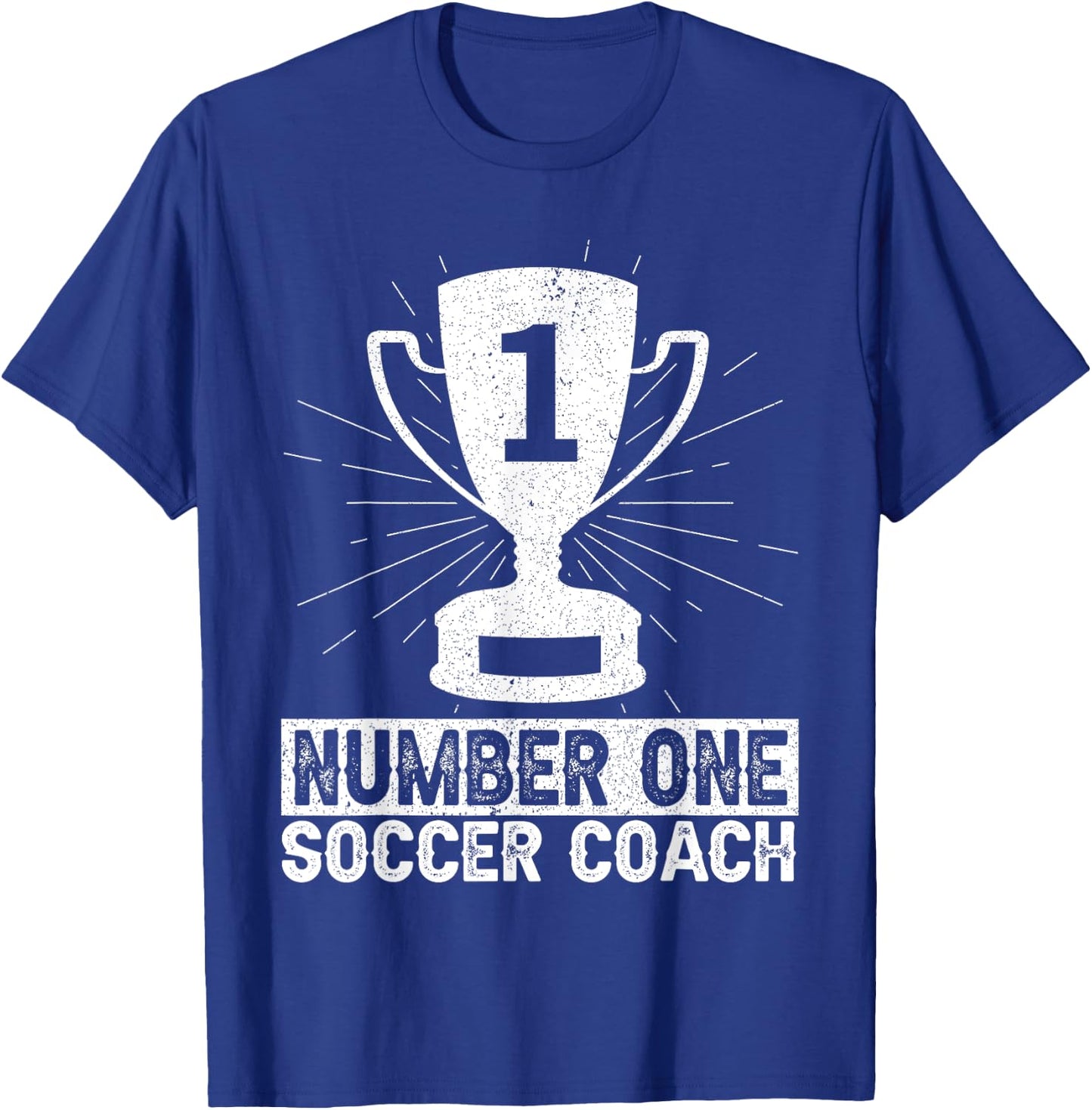 Number One Soccer Coach Head Trainer Coaching Player T-Shirt - T-Shirt | Royal