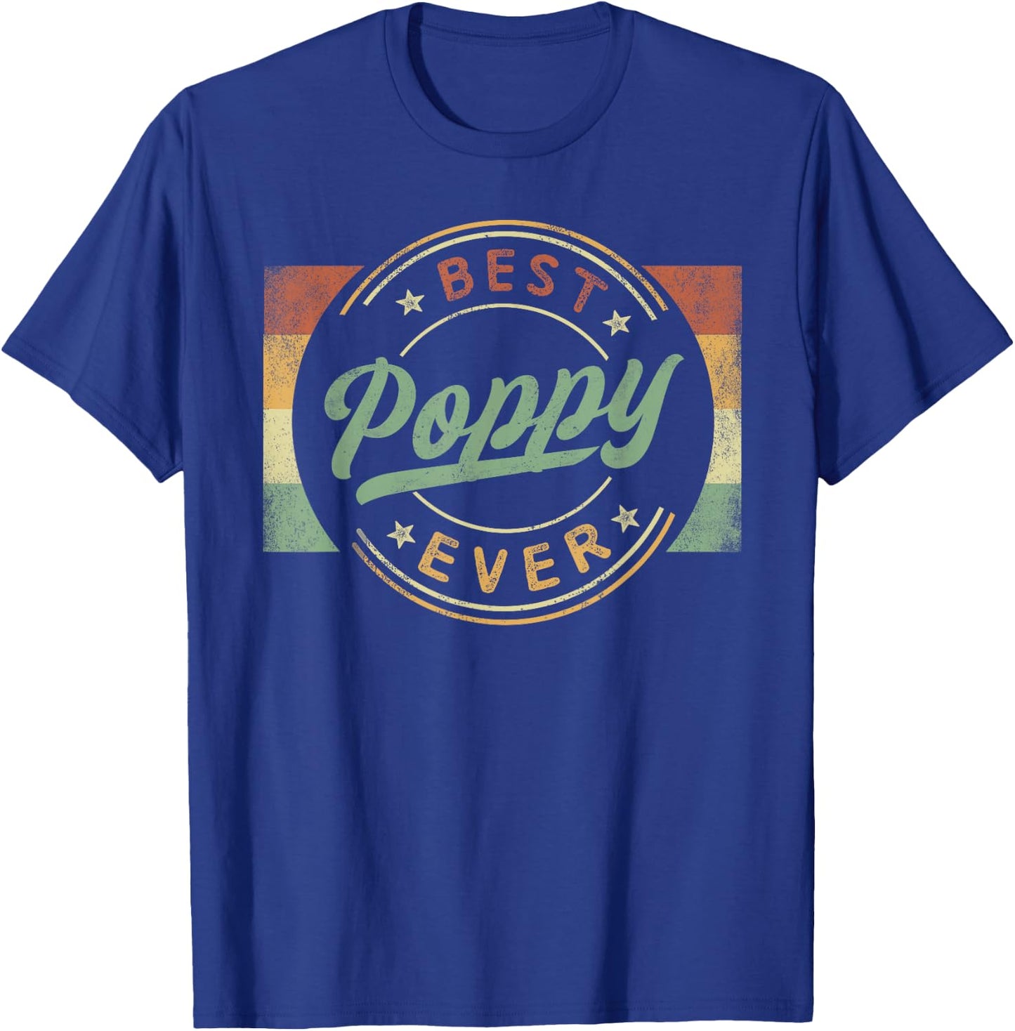 Best Poppy Ever Emblem Father's Day Poppy Gifts Grandpa T-Shirt - T-Shirt | Royal