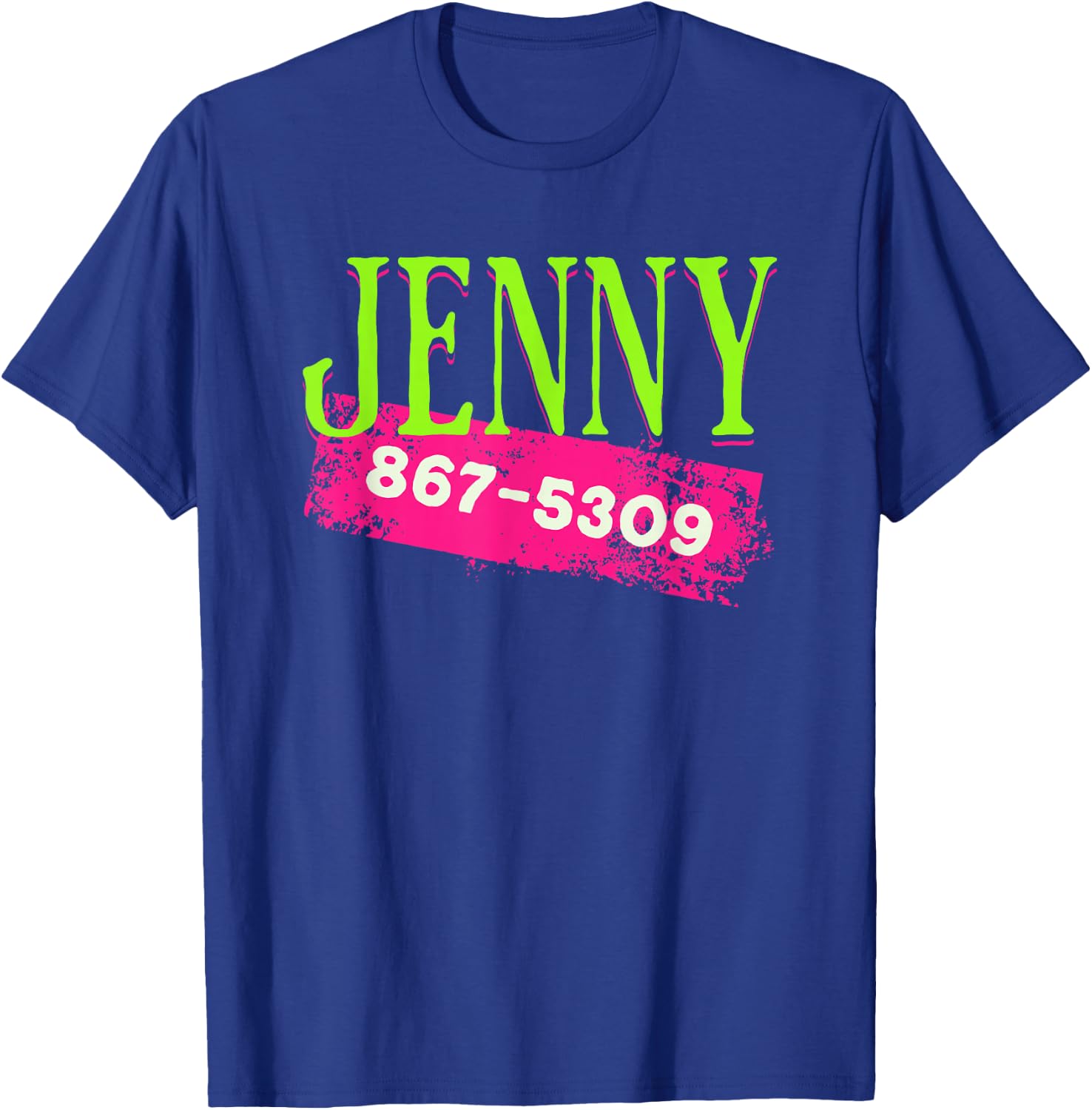 Jenny Phone Number 867-5309 Nostalgic and Funny 80s T-Shirt - T-Shirt | Royal