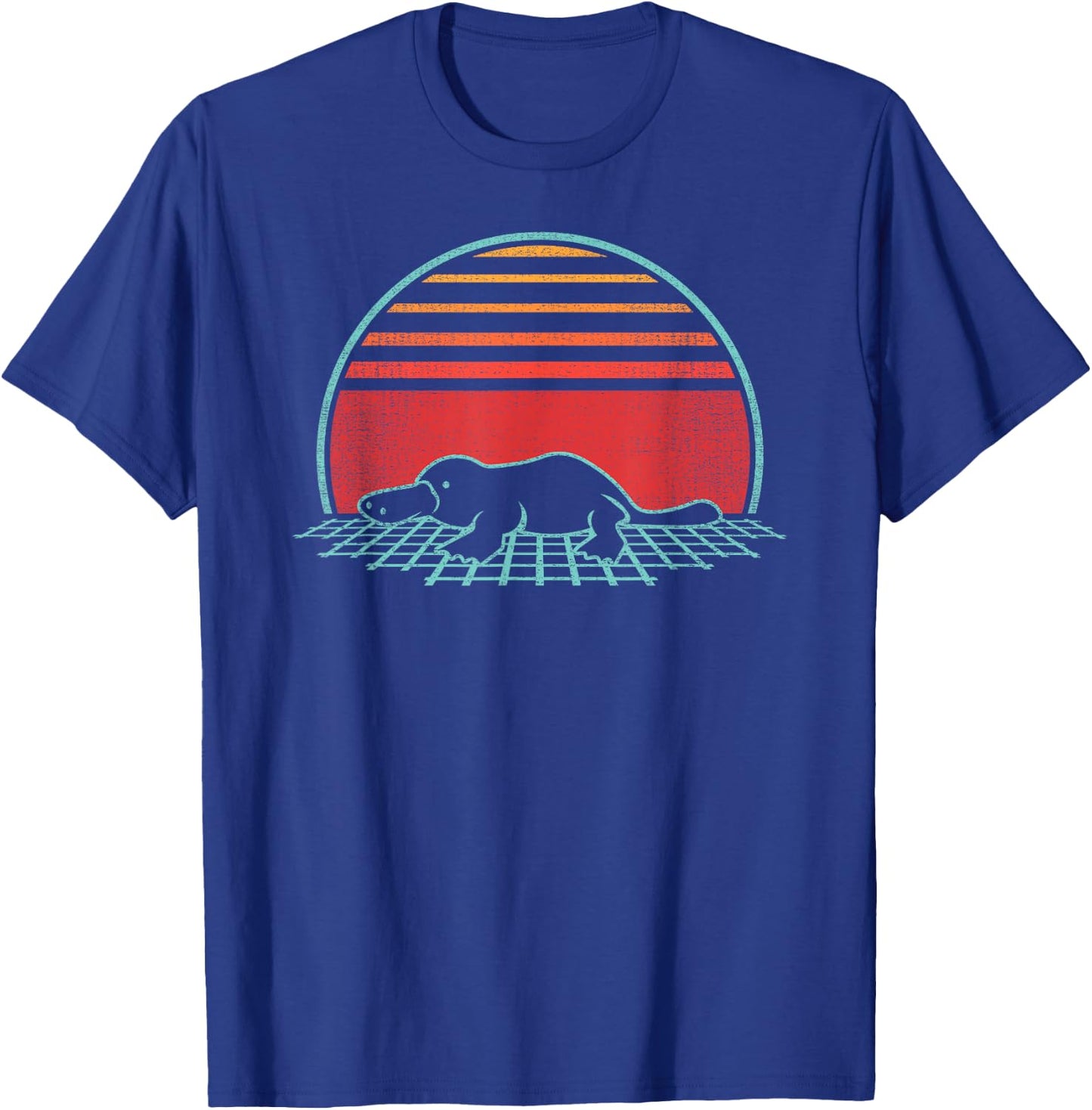 Platypus Lover Animal Retro Vintage 80s Style T-Shirt - T-Shirt | Royal