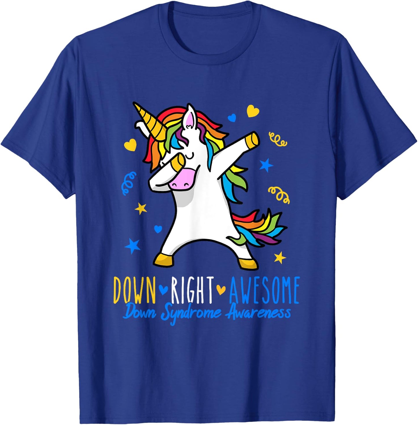 Simply ingenious down syndrome awareness dabbing unicorn T-Shirt - T-Shirt | Royal