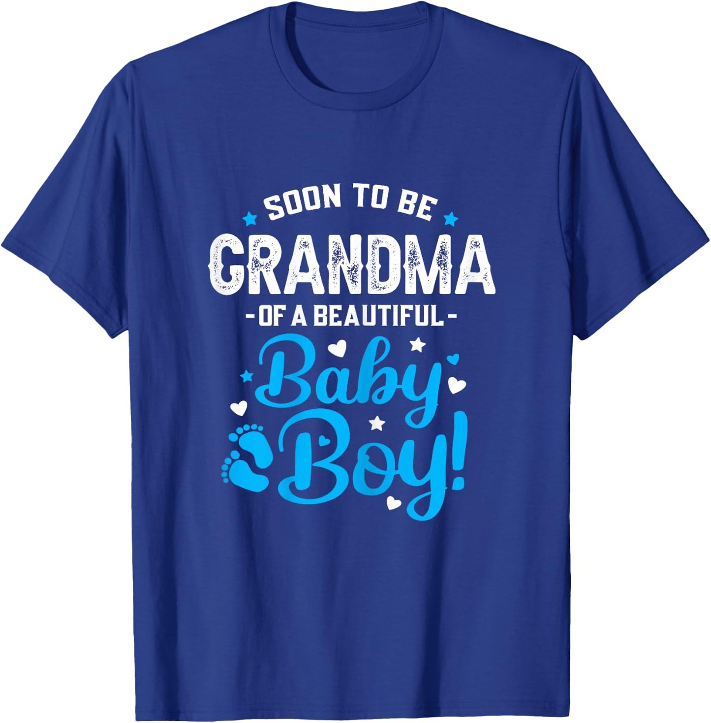 Soon to Be Grandma of A Baby Boy, Promoted to Grandma T-Shirt - T-Shirt | Royal
