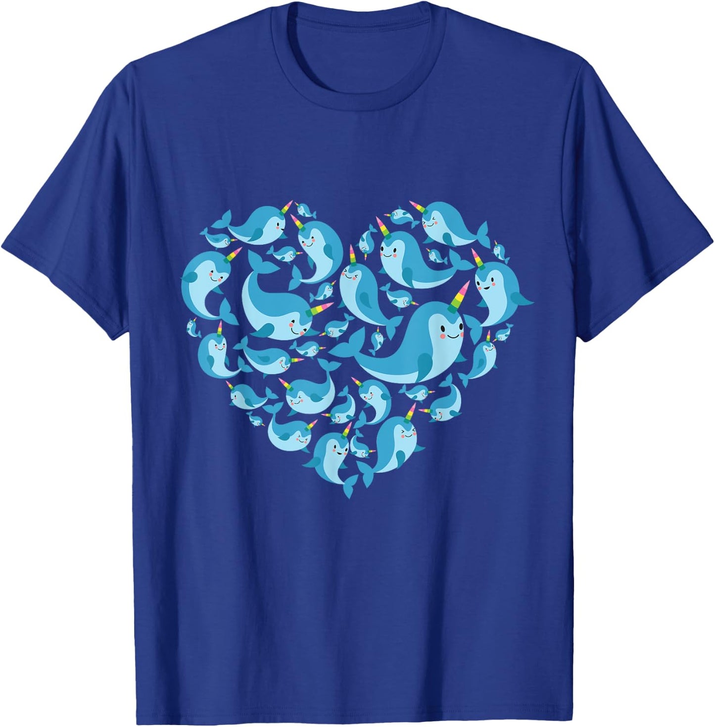 Narwhals lover heart gift women girls kids narwhal T-Shirt - T-Shirt | Royal