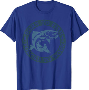 Born to Fish but Forced to Work Fishing T-Shirt - T-Shirt | Royal