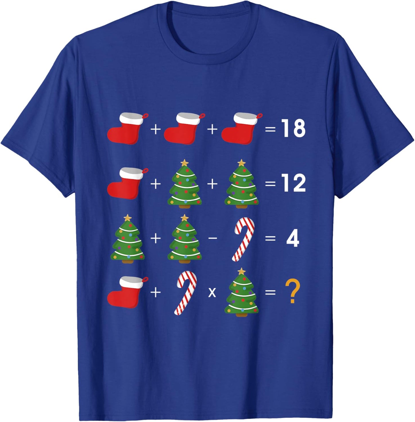 Order of Operations Quiz Funny Math Teacher Christmas Gift T-Shirt - T-Shirt | Royal