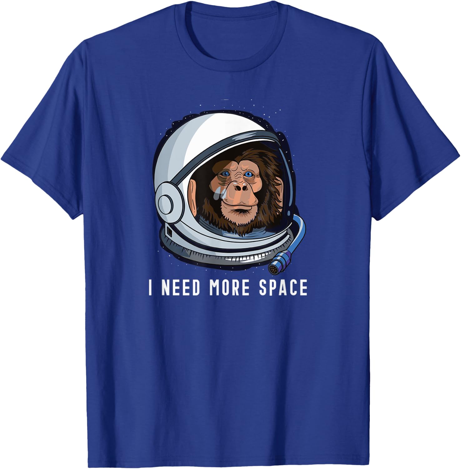 I Need More Space - Astro Chimp - Astronaut Monkey T-Shirt - T-Shirt | Royal