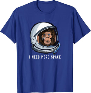 I Need More Space - Astro Chimp - Astronaut Monkey T-Shirt - T-Shirt | Royal