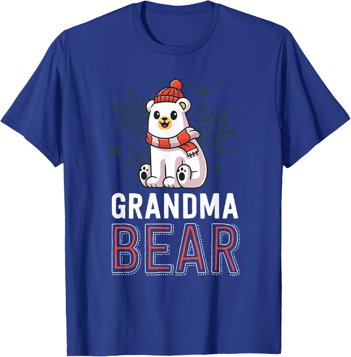 Grandma Bear Family Christmas Shirt Polar Bear Holiday Xmas T-Shirt - T-Shirt | Royal