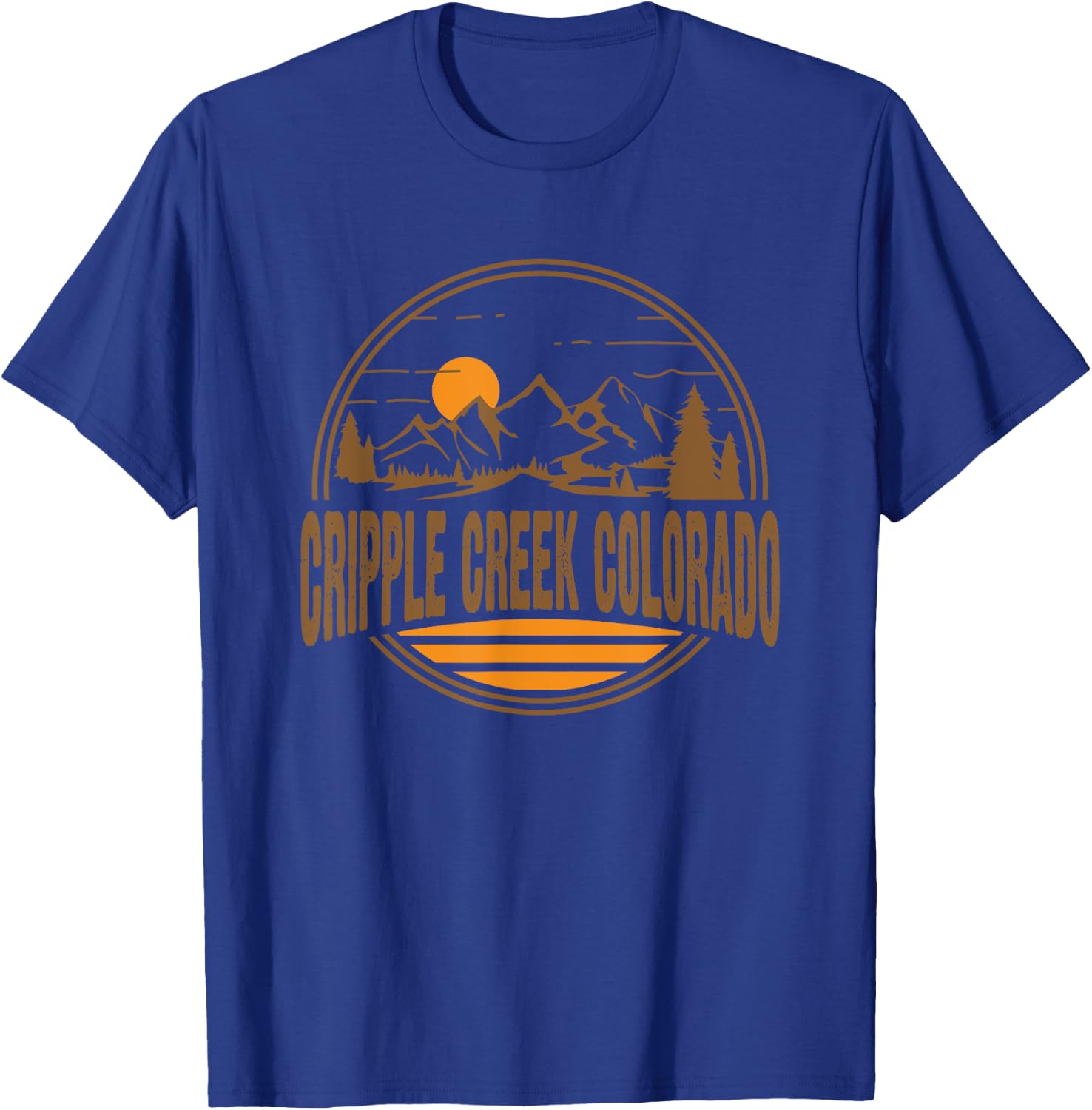 Vintage Cripple Creek, California State Gift T-Shirt - T-Shirt | Royal