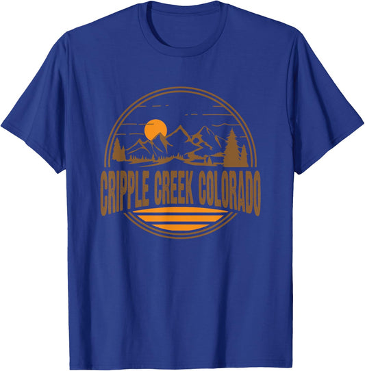 Vintage Cripple Creek, California State Gift T-Shirt - T-Shirt | Royal