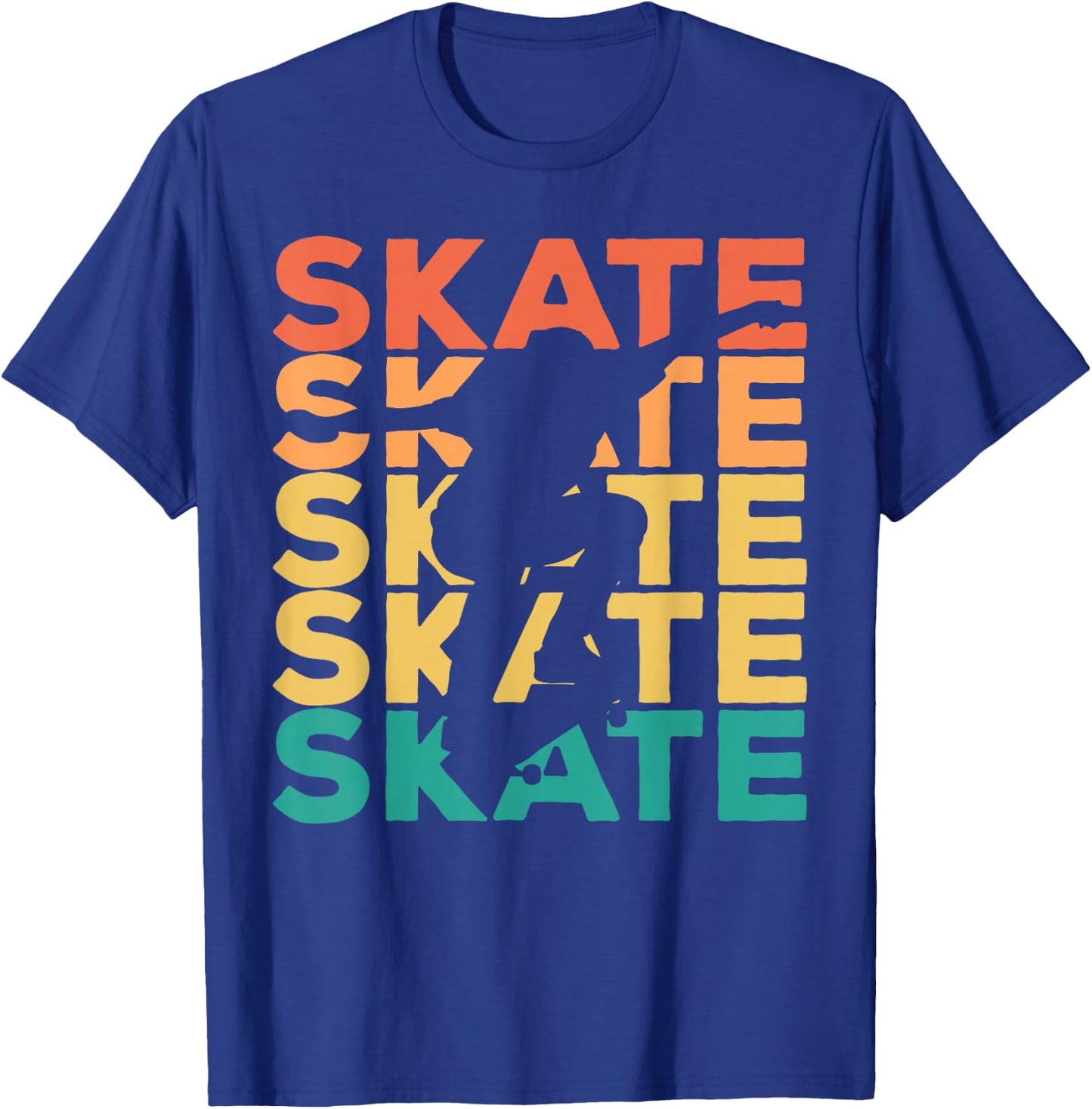 Retro Vintage Skating Gift Skaters & Skateboarders T-Shirt - T-Shirt | Royal