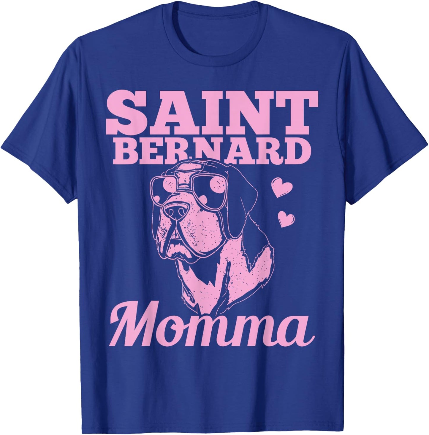 Saint Bernard Momma Dog Mom Mama Gift Men Women Girls Kids T-Shirt - T-Shirt | Royal